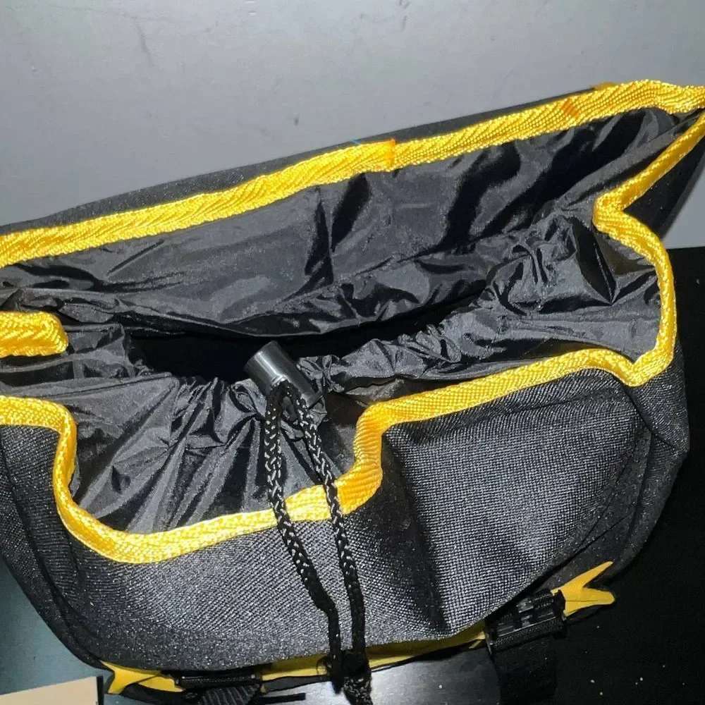 Vintage Pittsburgh Penguins Retreat Backpack Bag Yellow NHL Nasco Little America